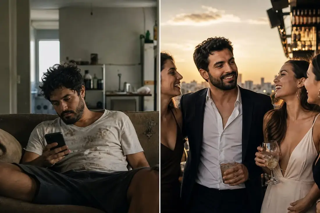 Antes e depois — transformação Sheik da Conquista